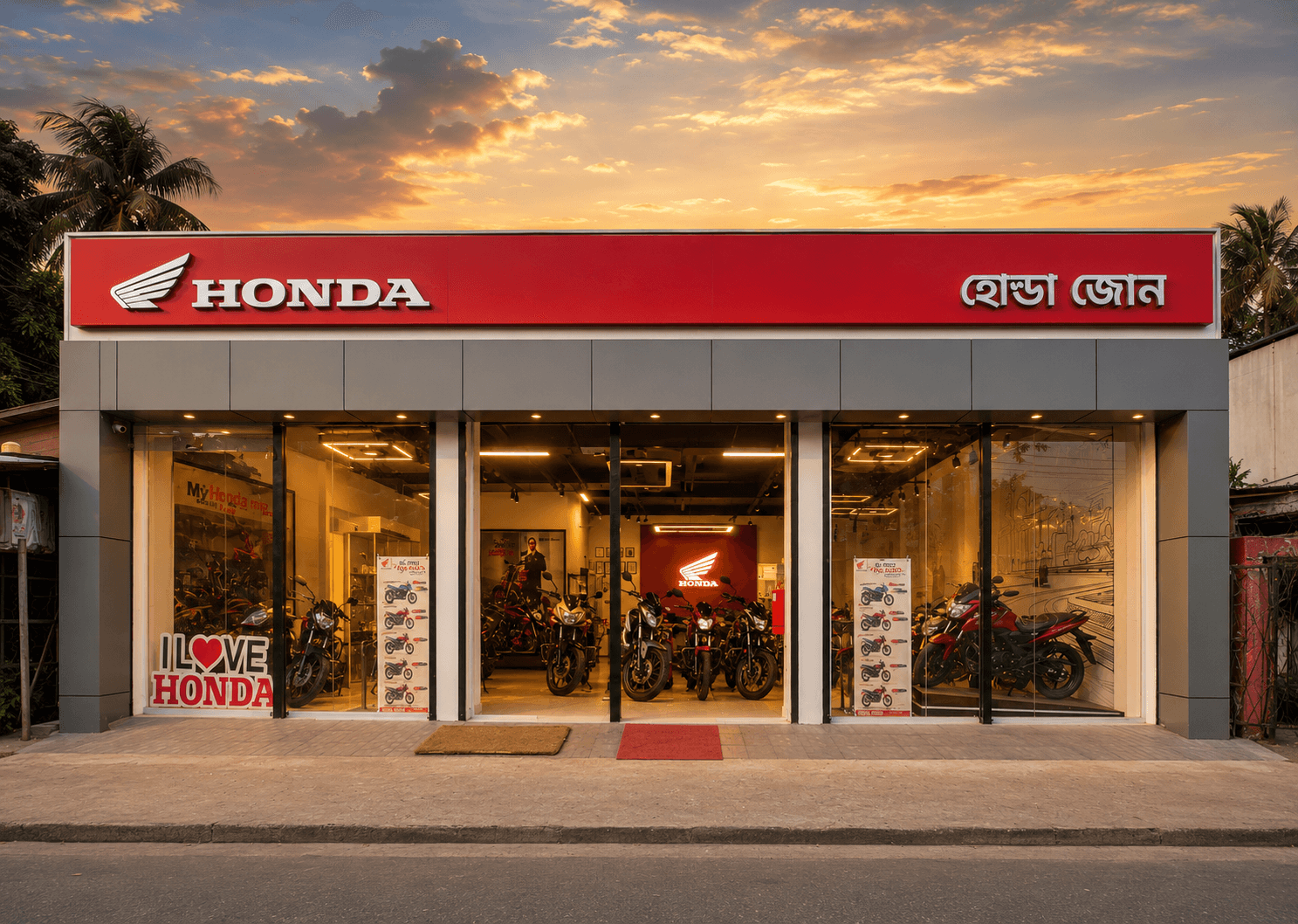 Honda Zone Rangpur Exterior Showroom